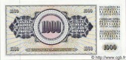 1000 Dinara YUGOSLAVIA  1981 P.092 UNC