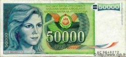 50000 Dinara YUGOSLAVIA  1988 P.096 VF