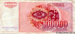 100000 Dinara YUGOSLAVIA  1989 P.097 F