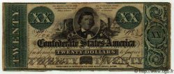 20 Dollars ESTADOS CONFEDERADOS DE AMÉRICA  1861 P.034 BC+