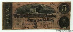5 Dollars 美利堅聯盟國  1864 P.067 VF+