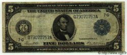 5 Dollars UNITED STATES OF AMERICA Chicago 1914 P.359b F - VF