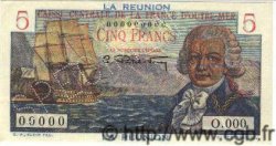 5 Francs Bougainville Spécimen ÎLE DE LA RÉUNION  1946 P.41s pr.NEUF