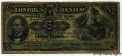 5 Pesos MEXICO  1910 PS.0233d B