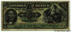 5 Pesos MEXICO  1913 PS.0233d fS