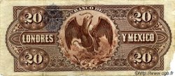 20 Pesos MEXIQUE  1913 PS.0235d B