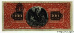 100 Pesos MEXICO  1913 PS.0237e MBC