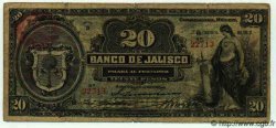 20 Pesos MEXICO Jalisco 1910 PS.0322b B a MB