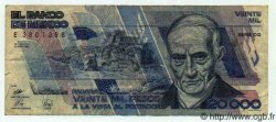 20000 Pesos MEXICO  1989 P.092b BC+