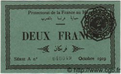 2 Francs MARUECOS  1919 P.07a FDC