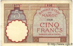 5 Francs MAROC  1922 P.10a