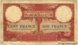 100 Francs MARUECOS  1925 P.14 RC a BC