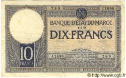 10 Francs MAROKKO  1941 P.17b SS