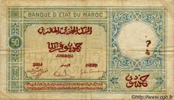 50 Francs MOROCCO  1931 P.19 VG