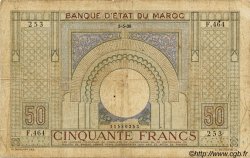 50 Francs MAROCCO  1938 P.21 q.MB