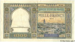 1000 Francs MAROKKO  1946 P.16c fVZ to VZ