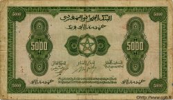 5000 Francs MAROKKO  1943 P.32 fS to S