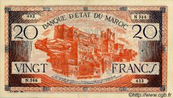 20 Francs MAROKKO  1943 P.39 fVZ