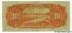 10 Mil Reis BRAZIL  1918 P.036 VF