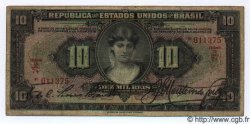 10 Mil Reis BRAZIL  1926 P.103 VG
