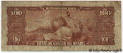 100 Cruzeiros BRAZIL  1955 P.153a VG