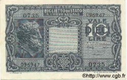10 Lire ITALY  1944 P.032c AU