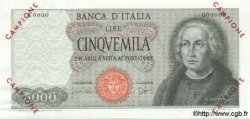 5000 Lire Spécimen ITALY  1964 P.098a AU+