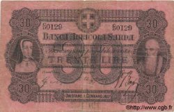 30 Lires ITALY  1877 PS.187c F