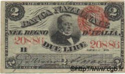 2 Lires ITALIE  1866 PS.211 TTB+