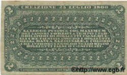 2 Lires ITALIE  1866 PS.211 TTB+