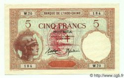 5 Francs NUOVE EBRIDI  1941 P.04b q.FDC