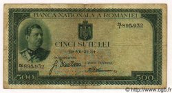 500 Lei ROMANIA  1934 P.036a F