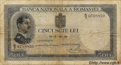 500 Lei ROMANIA  1939 P.043 F-