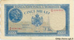 5000 Lei RUMANIA  1945 P.056a MBC+