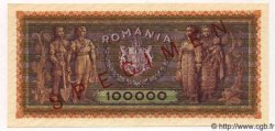 100000 Lei Spécimen RUMÄNIEN  1947 P.059s fST+