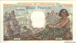 1000 Francs Spécimen TAHITI  1940 P.15as fST