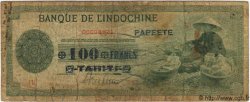 100 Francs TAHITI  1943 P.17a SGE