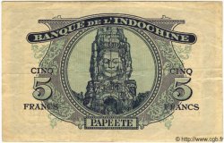 5 Francs TAHITI  1944 P.19a BB