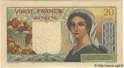 20 Francs Spécimen TAHITI  1951 P.21as AU