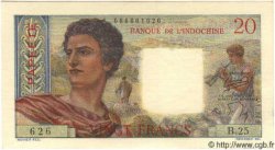 20 Francs TAHITI  1954 P.21b q.FDC