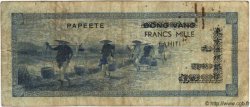 1000 Francs TAHITI  1954 P.22 B à TB