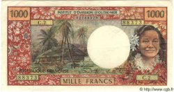 1000 Francs TAHITI  1971 P.27 VF+