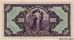 5000 Korun Spécimen CZECHOSLOVAKIA  1920 P.019s AU