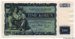 1000 Korun Spécimen TSCHECHOSLOWAKEI  1934 P.026s fST+