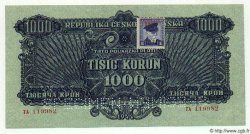 1000 Korun Spécimen TSCHECHOSLOWAKEI  1945 P.057s ST