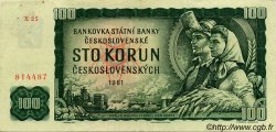 100 Korun CZECHOSLOVAKIA  1961 P.091b VF