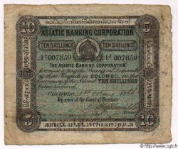 10 Shillings CEYLON  1866 PS.106a var F+