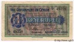 1 Rupee CEYLON  1926 P.16b VZ