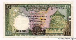 10 Rupees CEYLON  1989 P.077 VF+