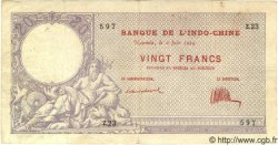 20 Francs NEW CALEDONIA  1924 P.20 F+